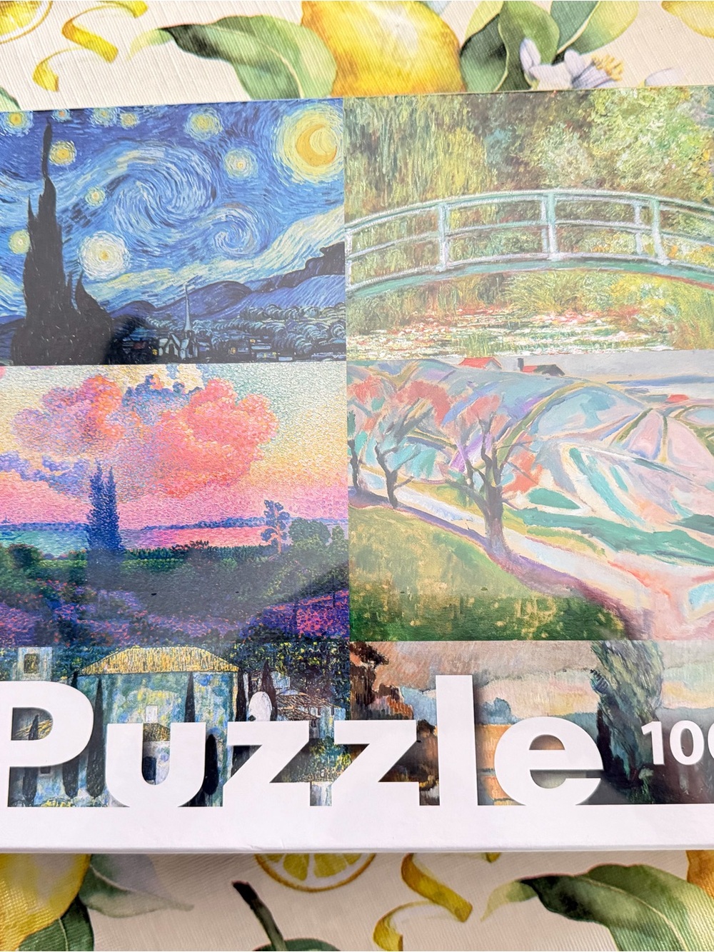 Art Prints 100-Piece Puzzle - Colorful Impressionist Scenes. Van Gogh and Monet